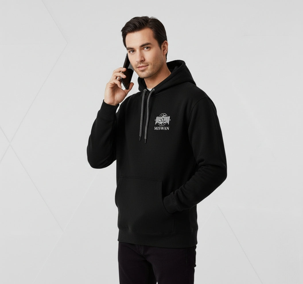 Cotton Fleece Hoddies Black (Warm)