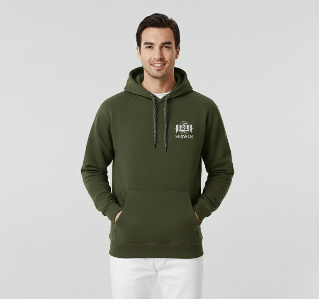 Cotton Fleece Hoddies Olive (Regular)