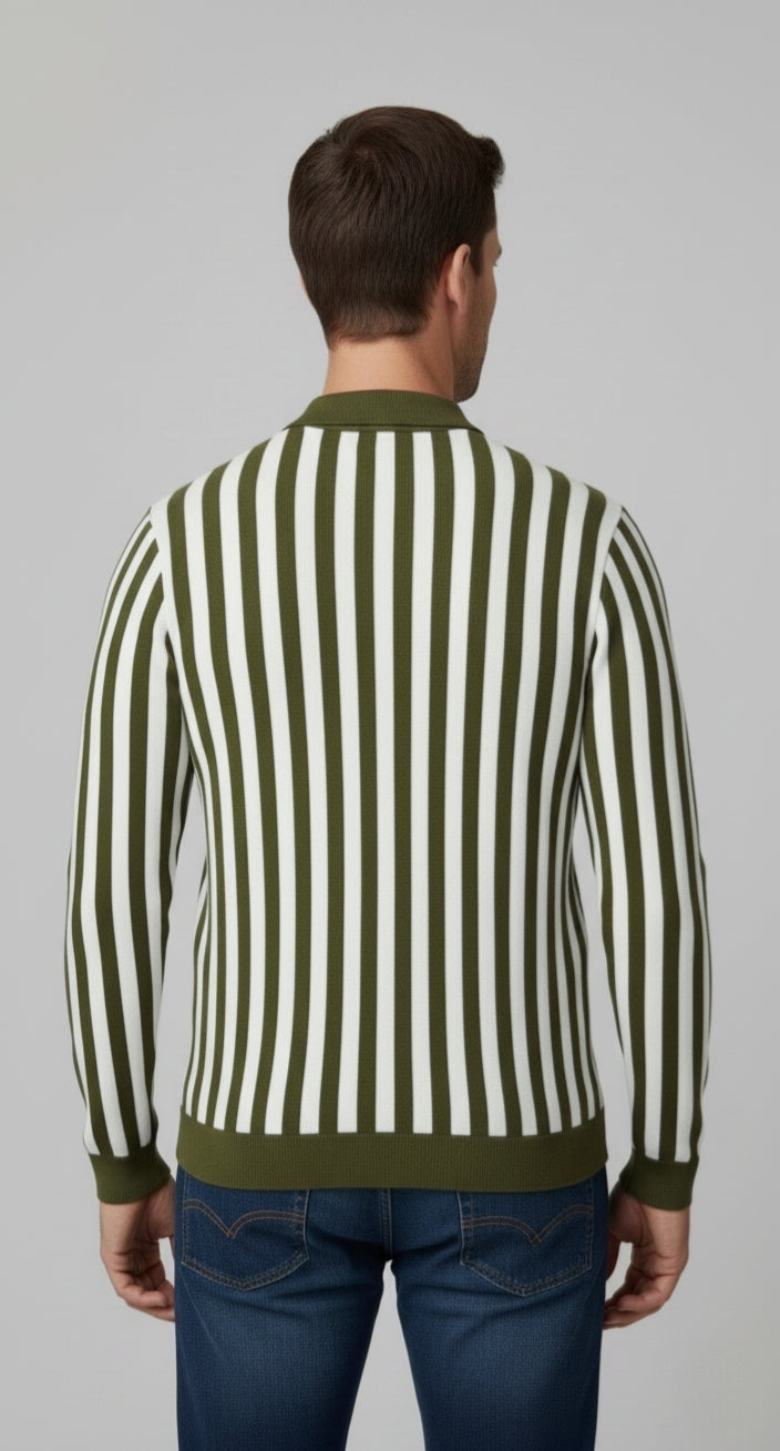 Old money style zipper Oliver Green