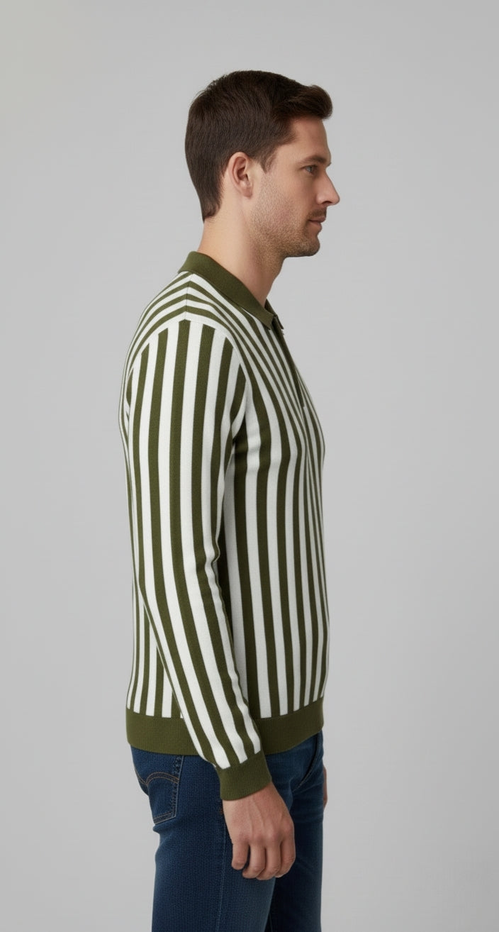 Old money style zipper Oliver Green