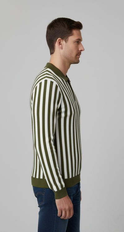 Old money style zipper Oliver Green