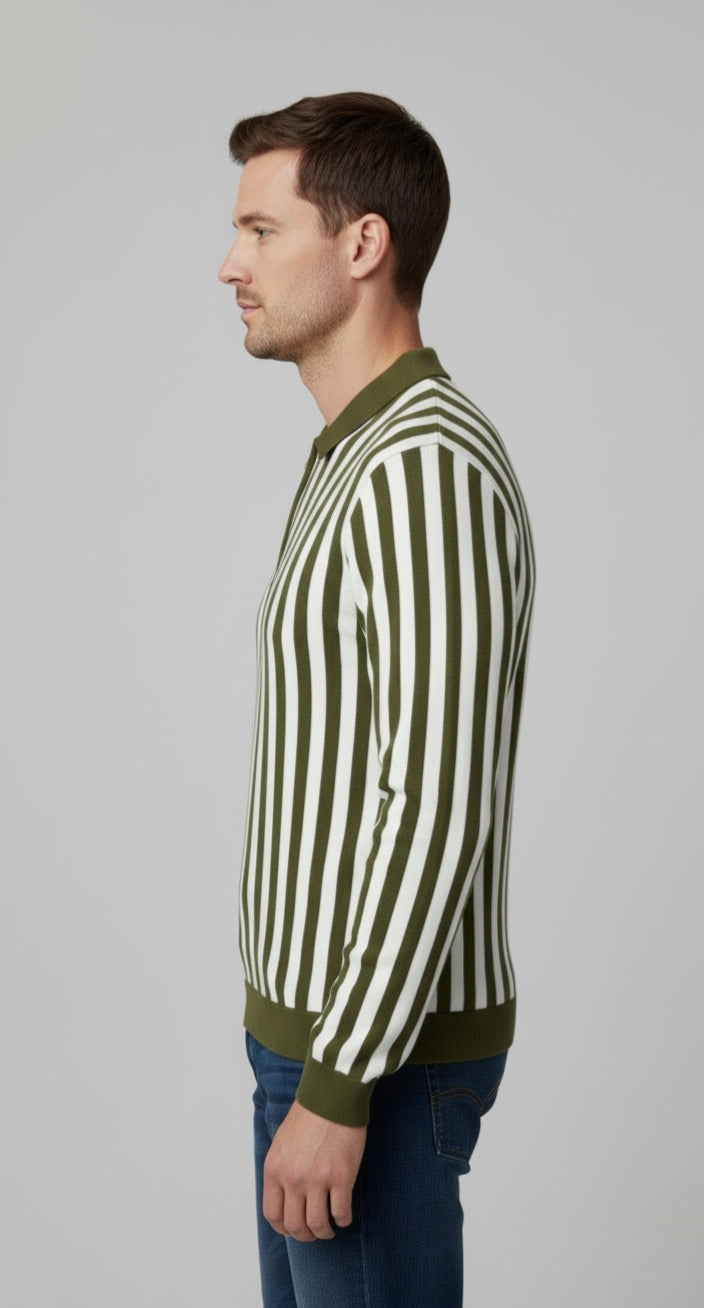 Old money style zipper Oliver Green