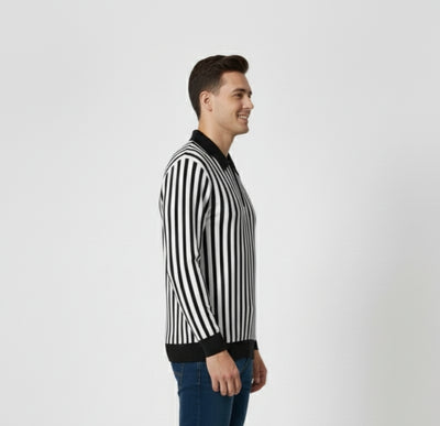 Old money style black zipper sweatshirt