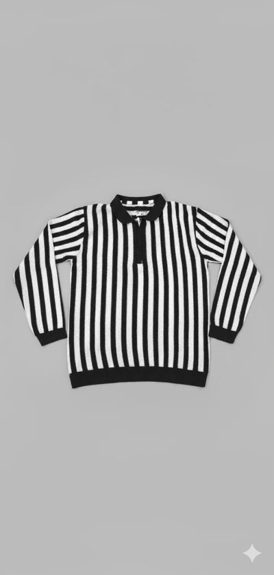 Old money style black zipper sweatshirt