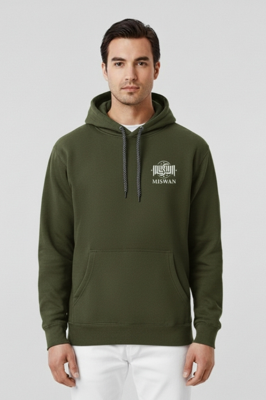 Cotton Fleece Hoddies Olive (Regular)